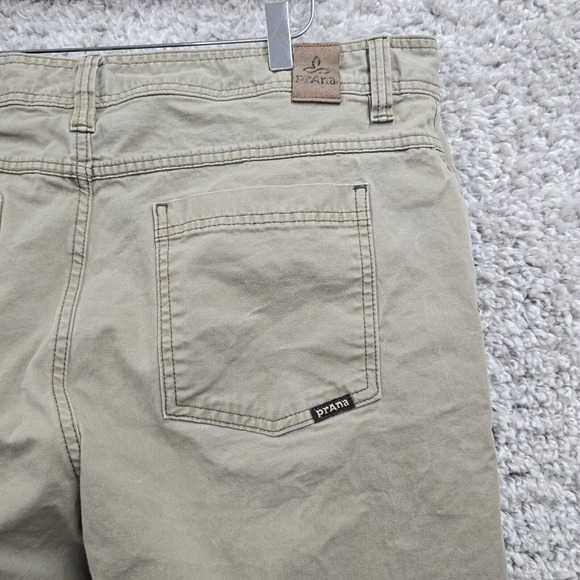 Prana Pants Mens 40x32‎ (Fits 38x31.5) Beige Slim Stretch Hiking Outdoor - Picture 5 of 14